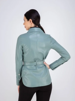 Кожаная куртка весна - лето рубашка