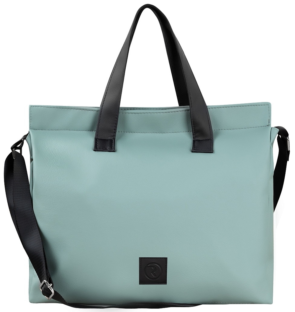 Детская коляска Roan Esso Кожа 3 в 1 с автокреслом Pituso Santiso Pro ESSK/214/1 Misti Mint/Grey/руч.Черный