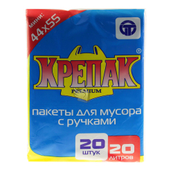 КРЕПАК Мешки д/мусора  20л*20шт с ручками