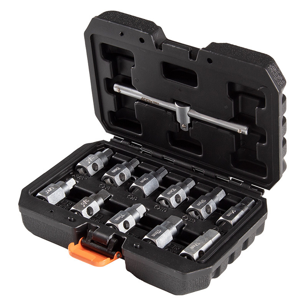 AFFIX (AF10348012C) Набор насадок для пробок слива масла, кейс, 12 предметов