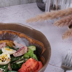 Салатник 1125 мл d 18,5/9,4 см h7,7 см Dark Brown Lava lines Frutti di Mare P.L. [1]