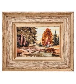 AMB-03/23 Картина «Красота природы» (с янтарной крошкой) L-32см