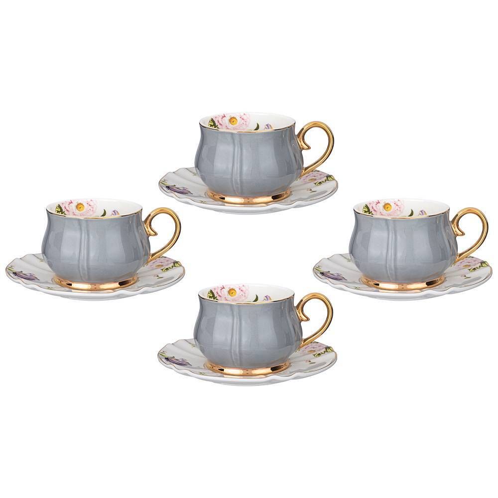 ЧАЙНЫЙ НАБОР LEFARD "ВРЕМЕНА ГОДА" НА 4 ПЕР. 8 ПР. 200 МЛ СЕРЫЙ (КОР=8НАБ.)