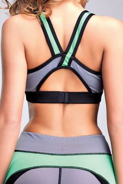 Топ BF-13 Зеленый-Серый