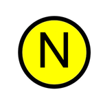 Наклейка "N" (d20) EKF PROxima (100.00 шт.)