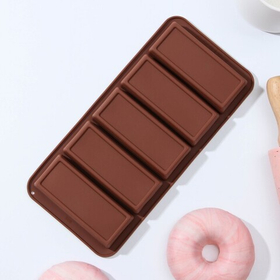 Форма силиконовая для выпечки  «Батончики», 5 ячеек, 22,3×10,5×2 см