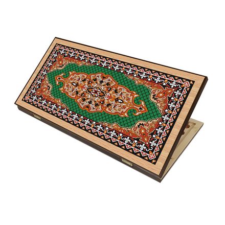 Шахматы + нарды + шашки "Сирия Зеленые" средние