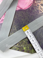 Эластичная косая бейка серая 20 мм