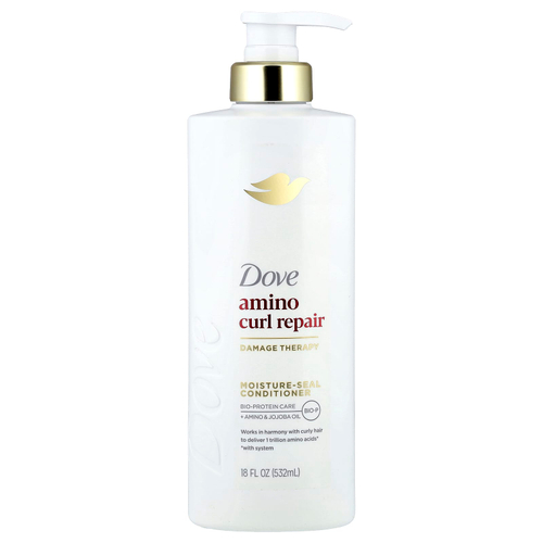 Dove, Amino Curl Repair, увлажняющий кондиционер для вьющихся волос, для вьющихся и кудрявых волос, 532 мл (18 жидк. унций)
