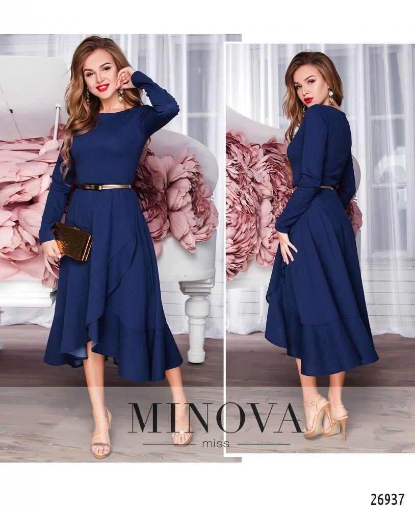 Платье 3107-1-синий Minova Платье 3107-1-синий Minova
