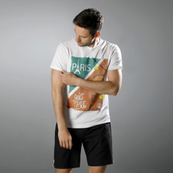 Мужское теннисное поло Quiet Please Paris Tour Eiffel Men - White, Multicoloured