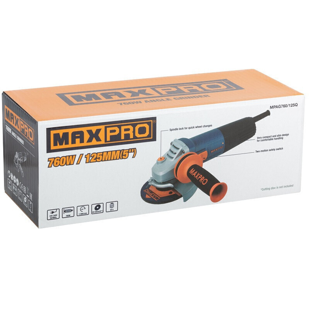 Шлифовальная машина угловая Max Pro 85121 760 Вт