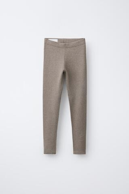 ZARA ЛЕГГИНСЫ В РУБЧИК, РЫЖЕВАТО-КОРИЧНЕВЫЙ