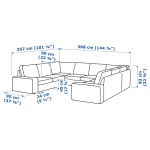 Диван U-образный - IKEA KIVIK/КИВИК ИКЕА, бирюзовый