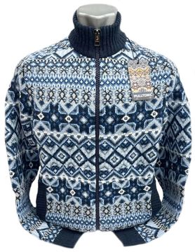 Pulltonic из шерсти и кашемира на полном замке "Узорчатый" в темном. Размер 48-52