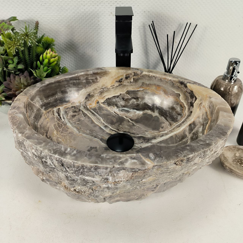 Раковина из оникса Erozy Grey EO-64404 45*38*15 0156