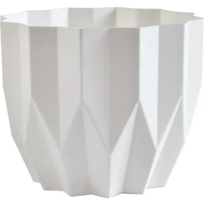 Кашпо для цветов пластиковое 3л d-20см «Геометрия» Белый