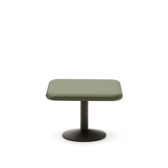 Уличный стол Esilda зеленого цвета из цемента и стали со столешницей 70х70 см