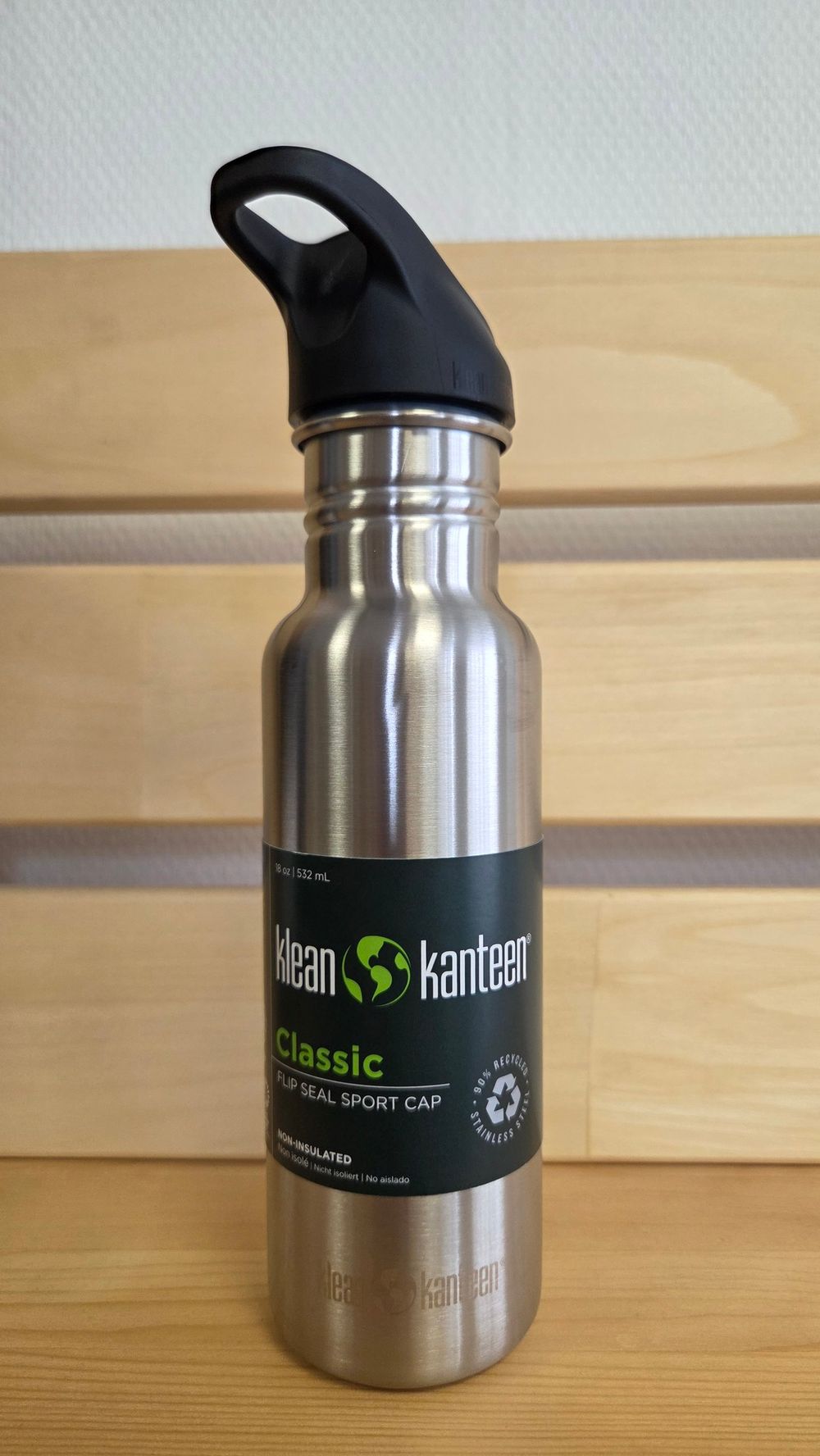 Бутылка Klean Kanteen Classic Narrow Flip Sport 18oz (532 мл) Brushed Stainless (витринный образец)