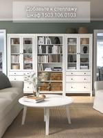 IKEA 120 / 197 / 59 / белый/коричневый 120 / Шкаф платяной - 1шт. Комплект крепежа и фурнитуры - 1шт. Сборочная инструкция - 1шт. / 56000 / белый / Шкаф КЫМОР / Раздвижные в стороны