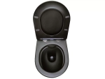 Унитаз подвесной CeruttiSpa SELLA Aria MB CT9160 безободковый, с крышкой микролифт, черный матовый