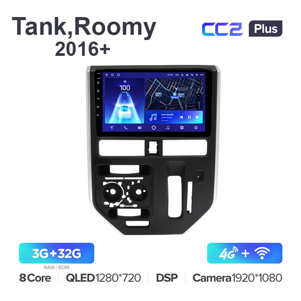 Teyes CC2 Plus 10,2"для Toyota Tank, Roomy 2016+ (авто с кондиционером)