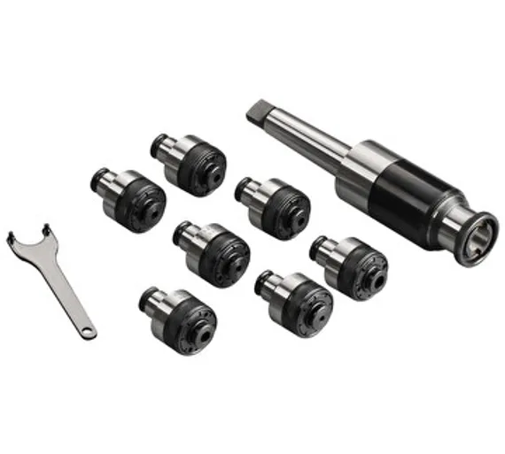 Патрон резьбонарезной КМ2 с набором головок предохранительных М3-М12 из 7 шт., тип GT12, DIN 371/376