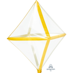 Шар фольгированный Ромб 3D 63 см (Золотой)