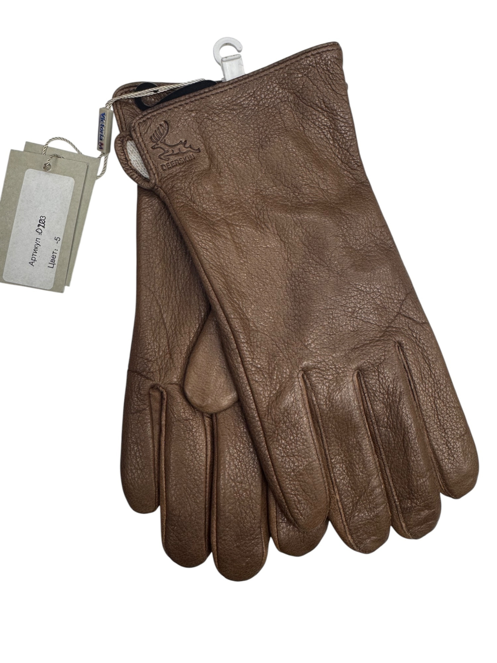 Перчатки. Мужские. Материал верха: Кожа оленя. Подклад: Трикотаж-шерсть. 5 шт в упаковке.
