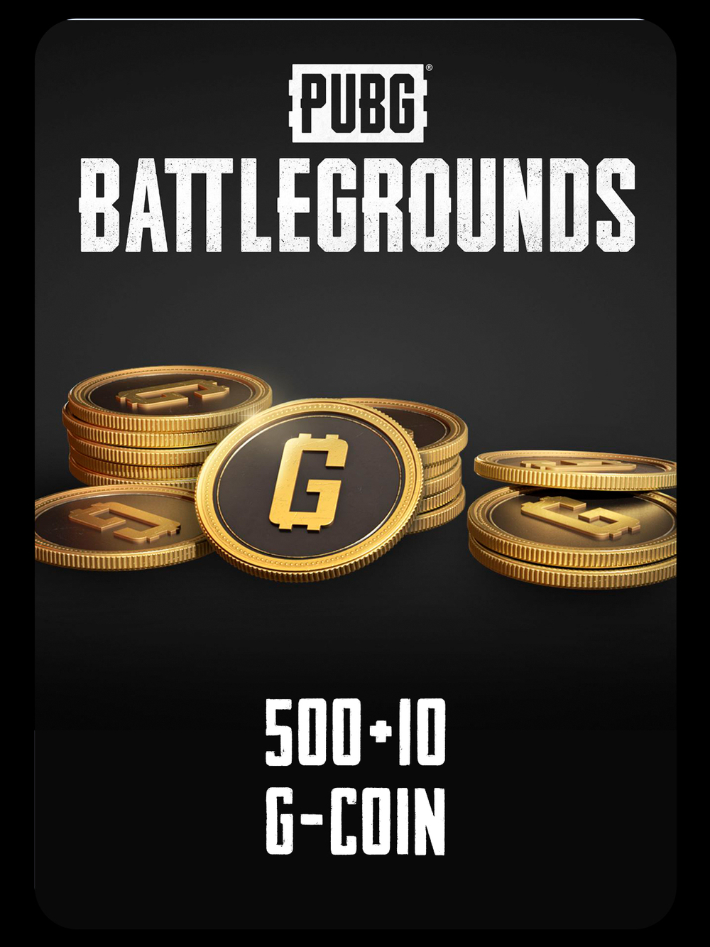 Игровая валюта PUBG: Battlegrounds - 500 + 10 G-Coin [Цифровая версия] (для ПК, цифровой код доступа)