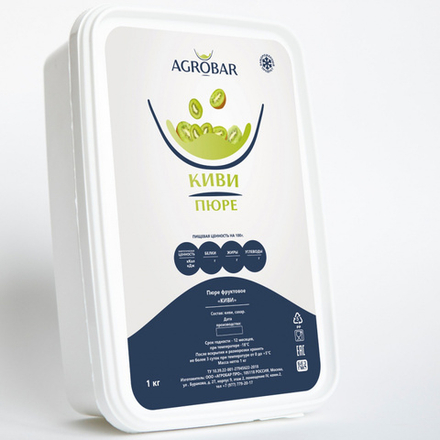 ПЮРЕ АГРОБАР из киви с/м 10% сахара Россия, 1 кг
