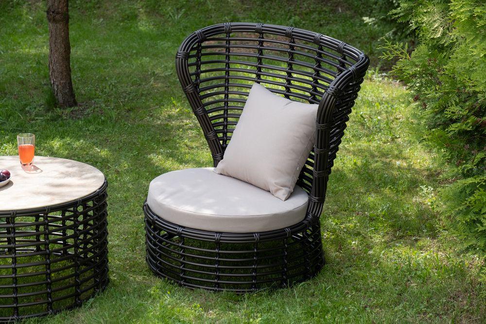 "Парма" кофейный комплект из искусственного ротанга, цвет бронзовый