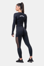Легинсы женские High Waist & Mesh Leggings 573 Черные