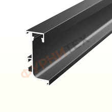 KB96 Профиль горизонтальный L-образный для нижних баз С ПОДСВЕТКОЙ 4м Черный браш A25