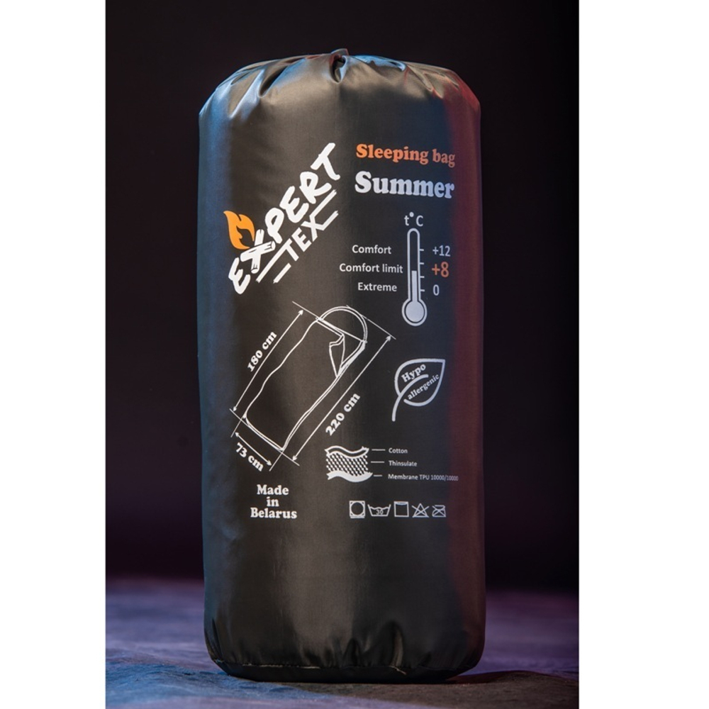 СПАЛЬНЫЙ МЕШОК-ОДЕЯЛО SUMMER EXPERT-TEX +8 comfort limit