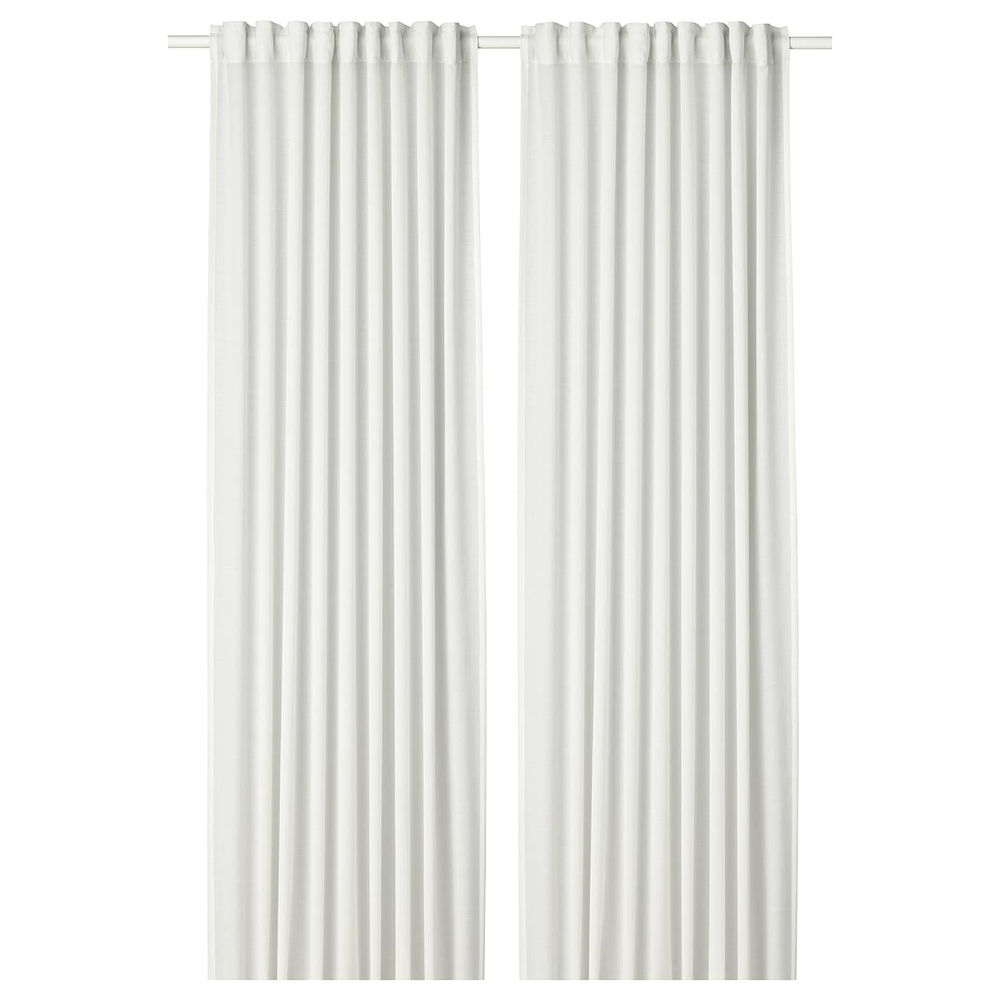 IKEA HILJA  (ИКЕА ХИЛЙА)  -  Штора, 2 шт, на ленте/белая, 145x300 см