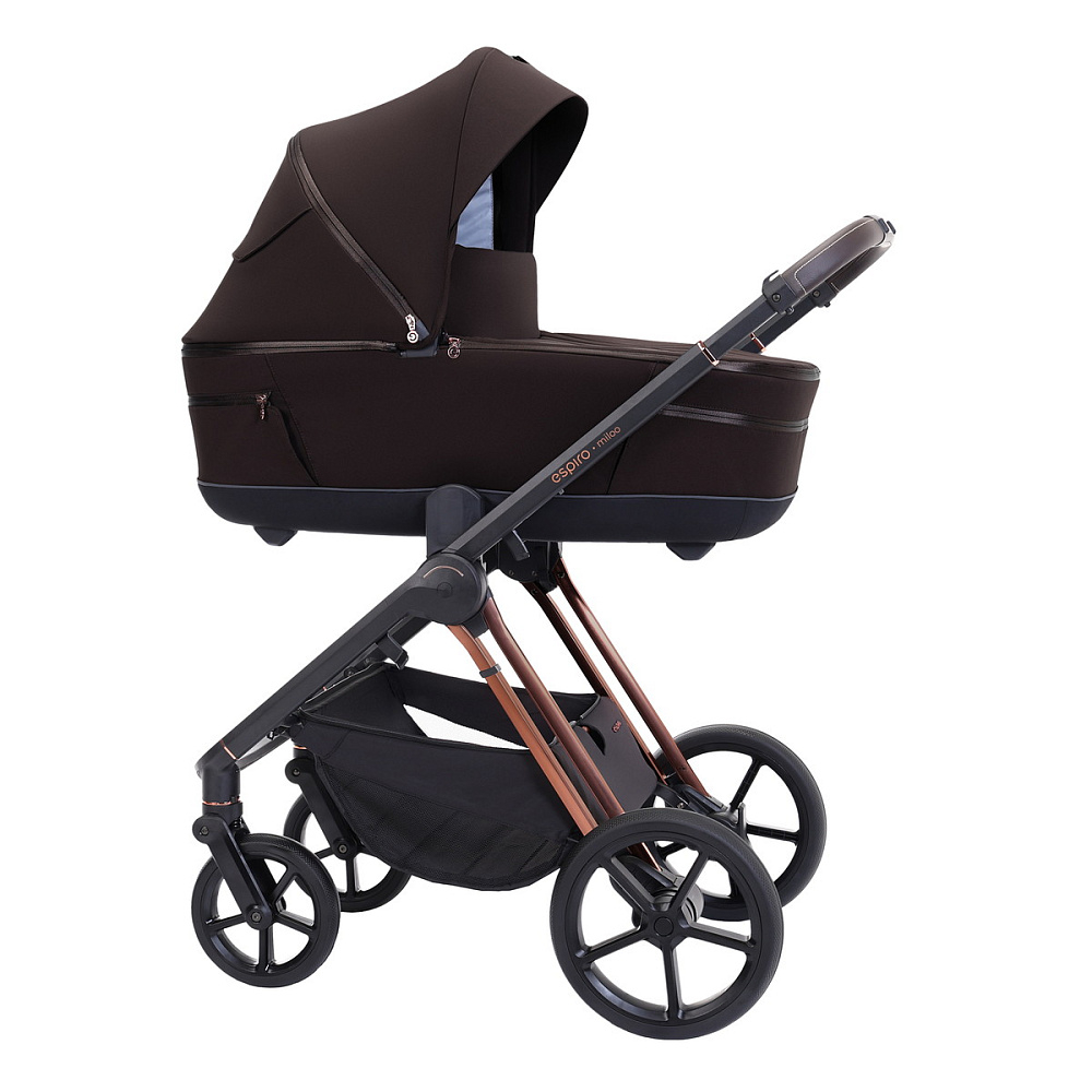 Детская коляска 3 в 1 Espiro Miloo 2025 и автокресло Pi Black 208 exellent chocolate/Чёрный (Black 110)