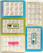 № 34 Набор из 5 стерео Календариков. Мультфильмы СССР 1981 г.