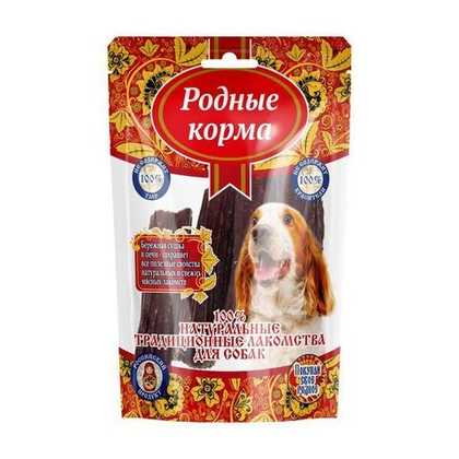 РОДНЫЕ КОРМА Традиционные Лакомство для собак Пищевод говяжий, 30 г