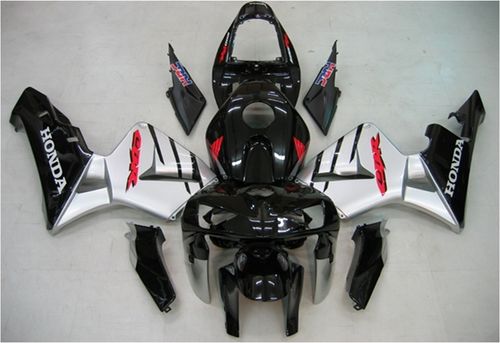 Комплект пластика для мотоцикла Honda CBR 600 RR 05-06 Черно-Серебряный