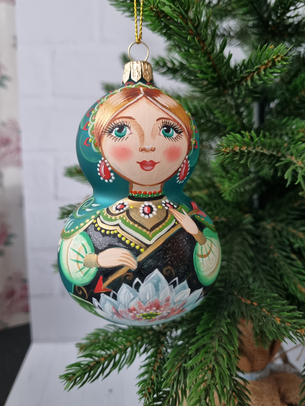 Матрешка стеклянная "Лягушка Царевна"