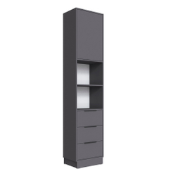 Шкаф Мадрид торцевой (0,35) с 3 ящ. графит серый