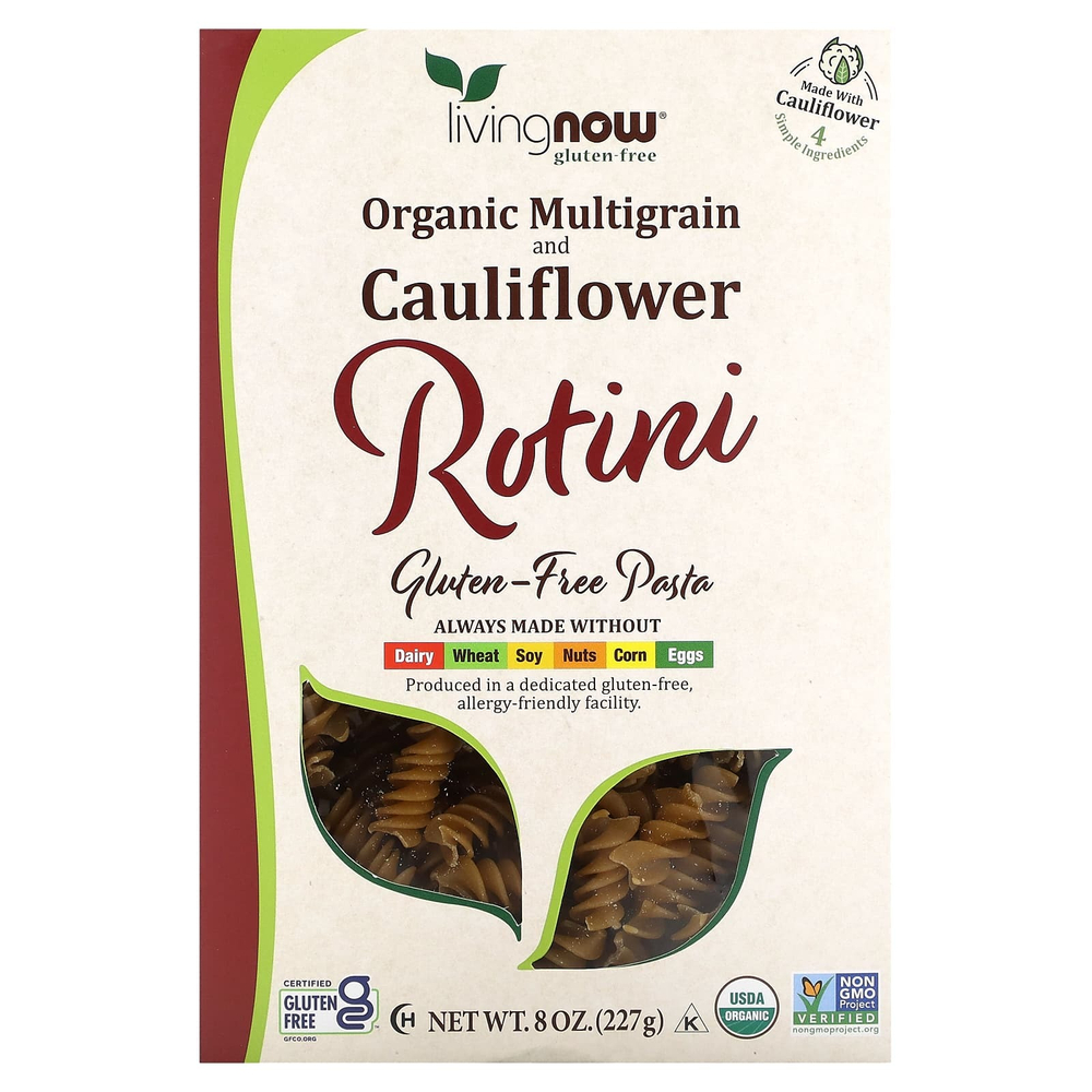 NOW Foods, органические бобы, мультизерновой продукт и цветной капустой, без глютена, 227 г (8 унций)