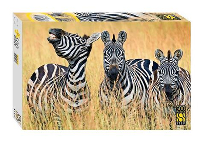 Пазл 500эл. "Зебры" (Степ пазл)