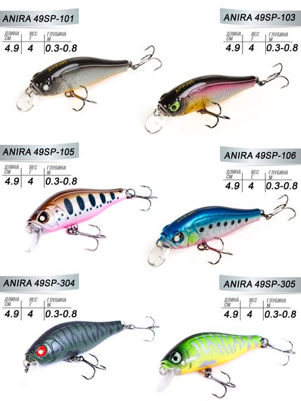 Воблеры сусп. LJ Pro Series ANIRA SP 04.90/020SET 6шт. набор