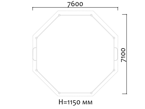 Ограждение спортивной площадки ЭКО 391001 для игры в уличный футбол