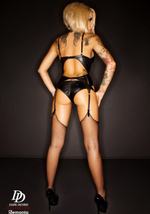 Корсаж из матовой кожи Elvire (Dark Desire collection) L (46) (черный) (Цвет: черный)