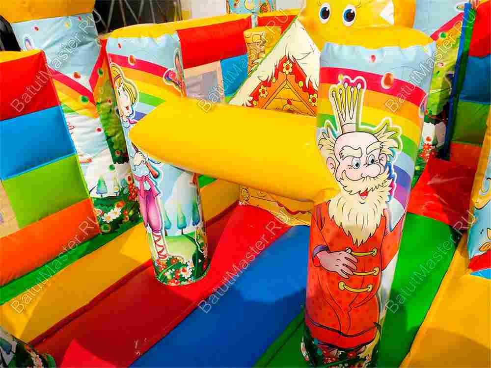Надувной батут-горка "Русские сказки", 6x5x2.8 м