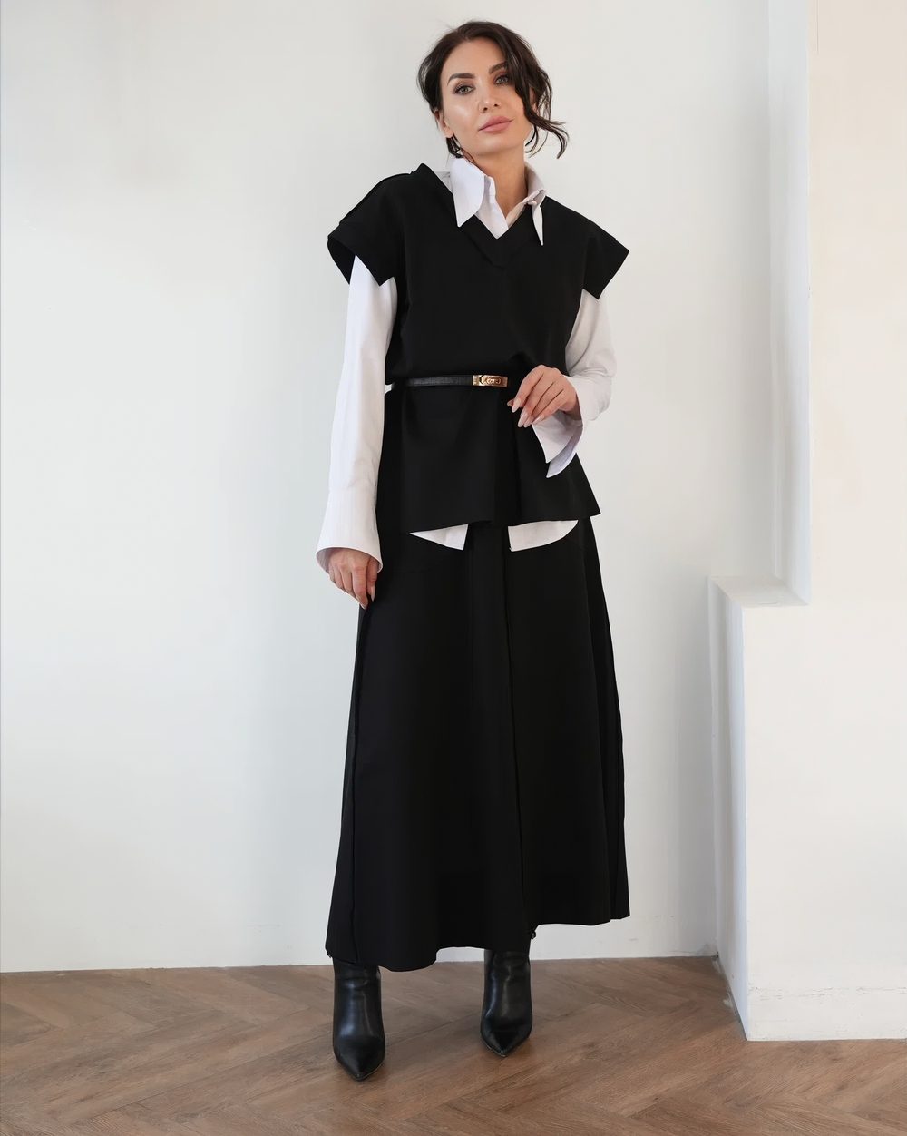 Жилет из джерси в черном