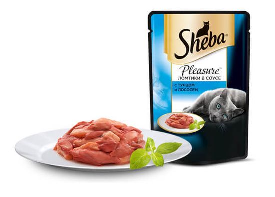 Sheba Ломтики в соусе c лососем 75 гр